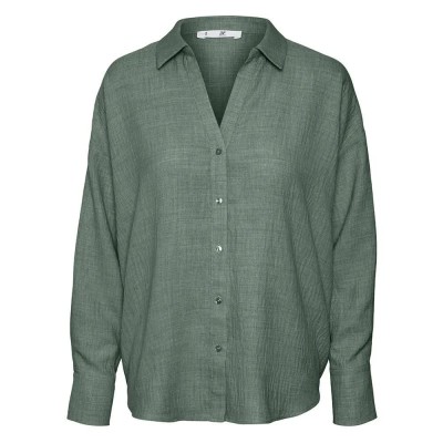 риза,с,дълъг,ръкав,дамски,блузи,дамски,ризи,vero,moda,melaney,queeny,long,sleeve,shirt,laurel,wreath,melange,(green)