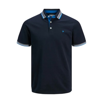 шапка,мъжки,блузи,с,яка,jack,&,jones,essential,paulos,plus,size,short,sleeve,polo,sky,captain,neon,(blue)