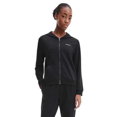 блуза,дамски,блузи,calvin,klein,lounge,full,zip,sweatshirt,black