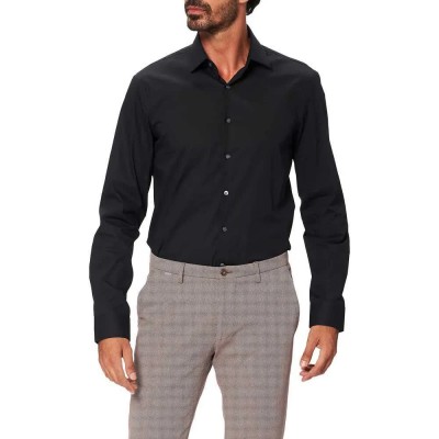 риза,с,дълъг,ръкав,мъжки,ризи,calvin,klein,stretch,slim,fit,long,sleeve,shirt,black,(black)