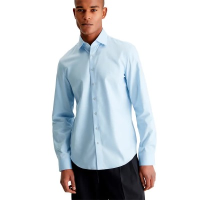 риза,с,дълъг,ръкав,мъжки,ризи,calvin,klein,twill,easy,care,slim,fit,long,sleeve,shirt,light,blue,(blue)