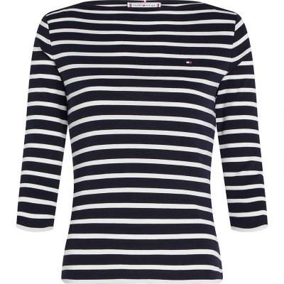 тениска,дамски,тениски,tommy,hilfiger,new,cody,slim,3,4,sleeve,t,shirt,multicolor