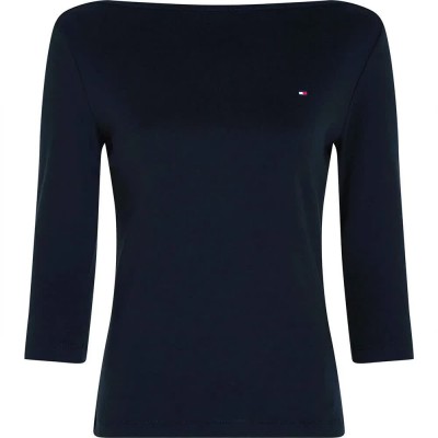 тениска,дамски,тениски,tommy,hilfiger,slim,cody,3,4,sleeve,t,shirt,nos,desert,sky,(blue)