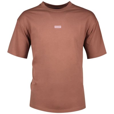 тениска,мъжки,тениски,hugo,nalono,10250555,blue,short,sleeve,t,shirt,medium,brown,(brown)