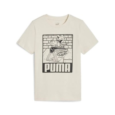 тениска,детски,тениски,puma,ess+,mid,90s,graphic,short,sleeve,t,shirt,beige,(alpine,snow)