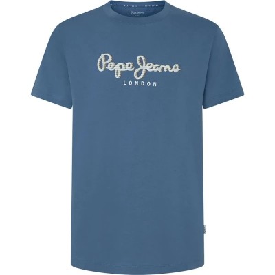тениска,мъжки,тениски,pepe,jeans,abel,short,sleeve,t,shirt,sea,blue,(blue)