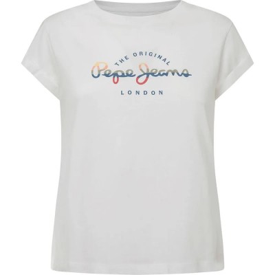 тениска,дамски,тениски,pepe,jeans,evette,short,sleeve,t,shirt,white