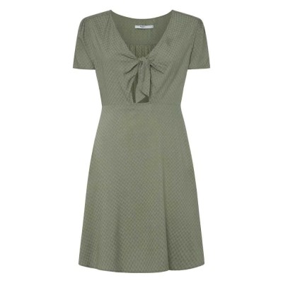 рокля,дамски,поли,и,рокли,pepe,jeans,nani,short,sleeve,midi,dress,green