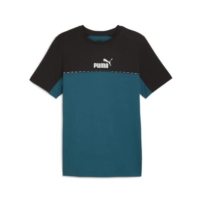 тениска,мъжки,тениски,puma,ess,block,x,tape,short,sleeve,t,shirt,blue,black,(cold,green)
