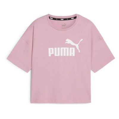тениска,дамски,тениски,puma,ess,cropped,logo,short,sleeve,t,shirt,pink,(mauved,out)