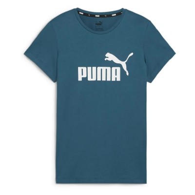 тениска,дамски,тениски,puma,ess,logo,short,sleeve,t,shirt,cold,green,(blue)