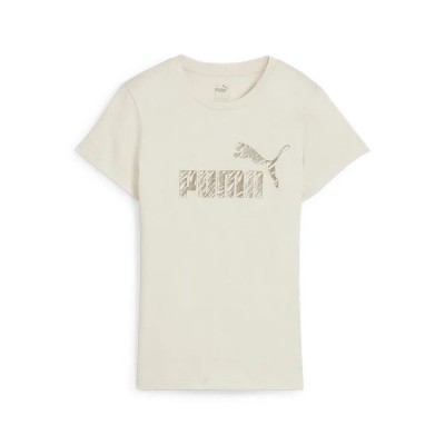 тениска,дамски,тениски,puma,ess+,animal,short,sleeve,t,shirt,beige,(alpine,snow)