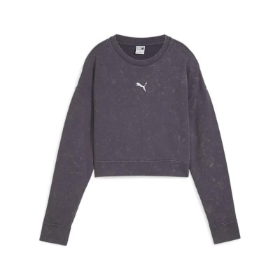 блуза,дамски,блузи,puma,dare,to,gym2k,relaxed,washed,sweatshirt,grey