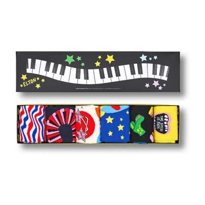 чорапи,мъжки,чорапи,happy,socks,elton,john,gift,half,long,socks,6,pairs,multicolor