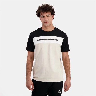 тениска,мъжки,тениски,le,coq,sportif,contemporain,n°2,short,sleeve,t,shirt,beige,black,(black,peyote)