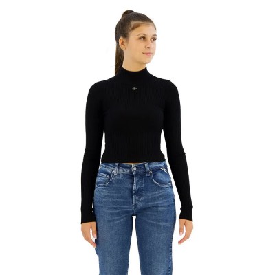 блуза,дамски,пуловери,дамски,плетени,дрехи,replay,dk3316.000.g23370,sweater,black
