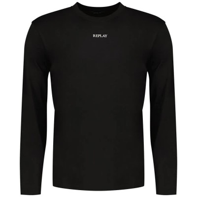 тениска,мъжки,тениски,replay,m6919.000.22524p,long,sleeve,t,shirt,black