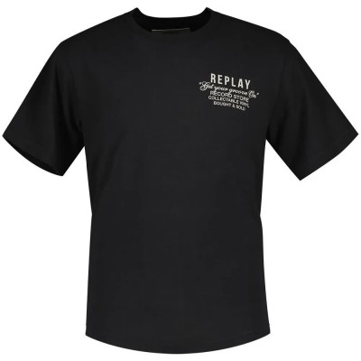 тениска,мъжки,тениски,replay,m6950.000.22662g,short,sleeve,t,shirt,black,(blackboard)