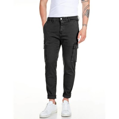 панталони,мъжки,панталони,replay,m9649e.000.8366197,cargo,pants,black