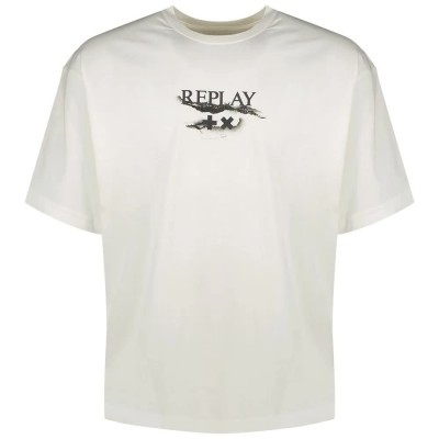 тениска,мъжки,тениски,replay,mmg334.000.23454,short,sleeve,t,shirt,white,(natural,white)