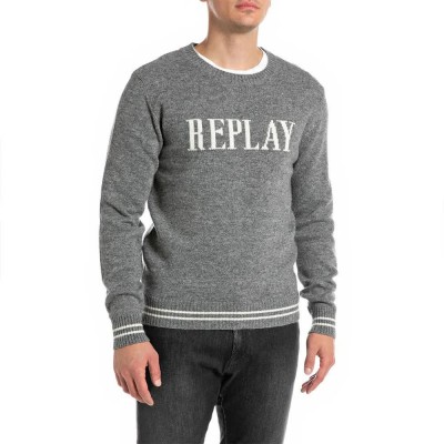 блуза,мъжки,пуловери,replay,uk4475.000.g22726,sweater,grey