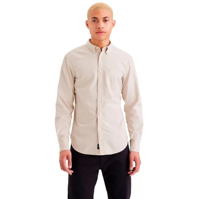риза,с,дълъг,ръкав,мъжки,ризи,dockers,stretch,oxford,slim,long,sleeve,shirt,beige
