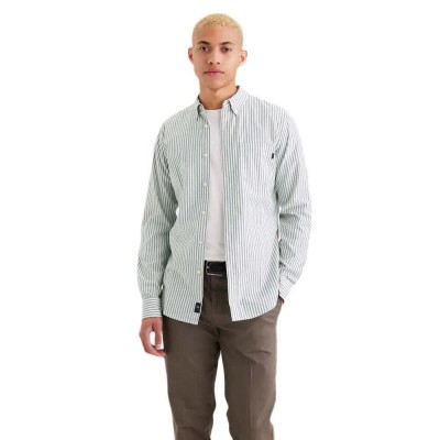 риза,с,дълъг,ръкав,мъжки,ризи,dockers,stretch,oxford,slim,long,sleeve,shirt,green,(princeton,forest,elf,lucent,white)