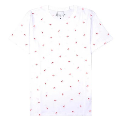 тениска,мъжки,тениски,happy,bay,white,flamingoes,short,sleeve,t,shirt,white,(bright,white)