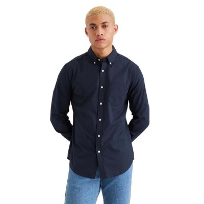 риза,с,дълъг,ръкав,мъжки,ризи,dockers,t3,oxford,slim,long,sleeve,shirt,blue