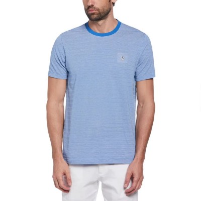 тениска,мъжки,тениски,original,penguin,ao,jacquard,stripe,short,sleeve,t,shirt,star,sapphire,(blue)