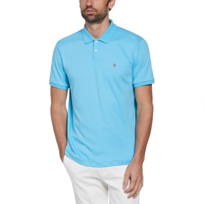мъжки,блузи,с,яка,original,penguin,daddy,organic,interlock,sticker,pete,short,sleeve,polo,aquarius,(blue)