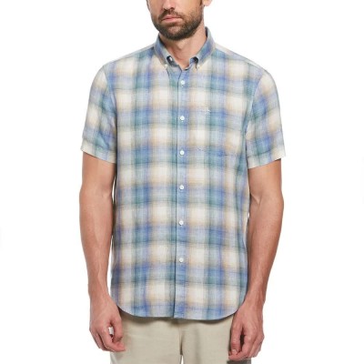 риза,с,къс,ръкав,мъжки,ризи,original,penguin,delave,linen,ao,plaid,short,sleeve,shirt,tourmaline,(multicolor)