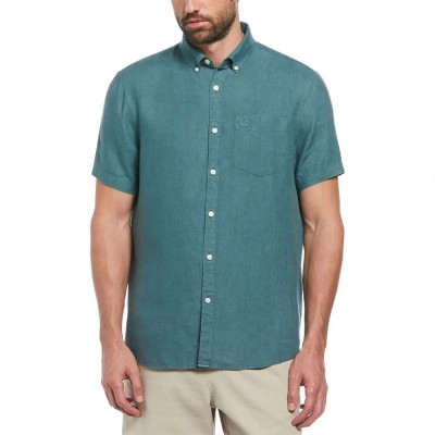 риза,с,къс,ръкав,мъжки,ризи,original,penguin,delave,linen,with,pocket,short,sleeve,shirt,sea,pine,(blue)