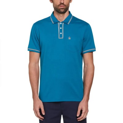 мъжки,блузи,с,яка,original,penguin,earl,organic,interlock,short,sleeve,polo,tahitian,tide,(blue)