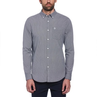 риза,с,дълъг,ръкав,мъжки,ризи,original,penguin,eco,aop,mini,geo,long,sleeve,shirt,blue