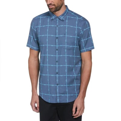 риза,с,къс,ръкав,мъжки,ризи,original,penguin,tencel,aop,grid,logo,short,sleeve,shirt,blue