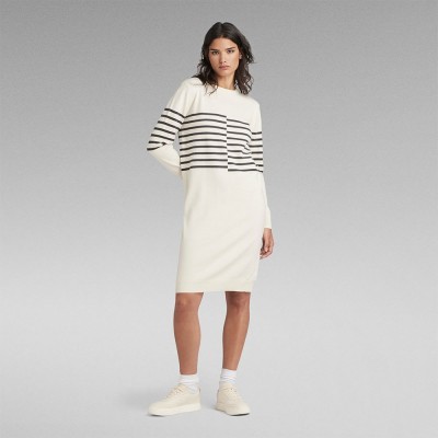рокля,дамски,поли,и,рокли,g,star,broken,long,sleeve,midi,dress,beige