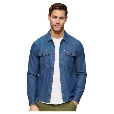 мъжки,якета,superdry,merchant,indigo,overshirt,blue,(indigo,herringbone)