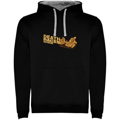 суичър,мъжки,пуловери,kruskis,death,races,two,colour,hoodie,black,grey,(black)