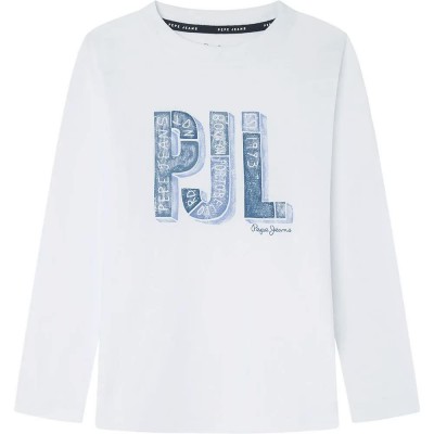 тениска,детски,тениски,pepe,jeans,belden,long,sleeve,t,shirt,white,(white)