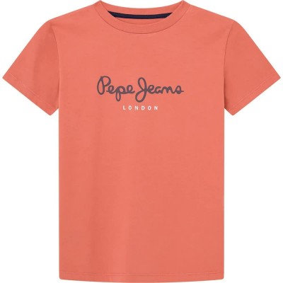 тениска,детски,тениски,pepe,jeans,new,art,nn,short,sleeve,t,shirt,light,terracotta,brown,(orange)