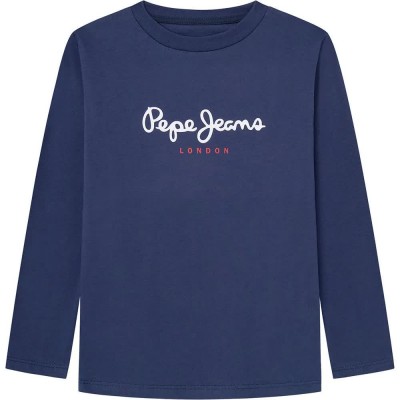 тениска,детски,тениски,pepe,jeans,new,herman,n,long,sleeve,t,shirt,blue,(navy)