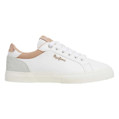 маратонки,дамски,маратонки,pepe,jeans,kenton,court,trainers,white