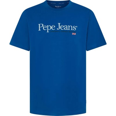 тениска,мъжки,тениски,pepe,jeans,albert,short,sleeve,t,shirt,blue,(steel,blue)