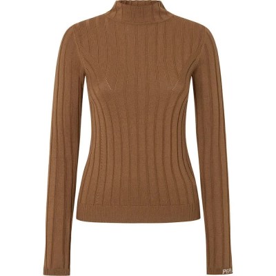 блуза,дамски,пуловери,дамски,плетени,дрехи,pepe,jeans,izabel,sweater,brown
