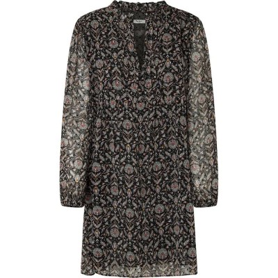рокля,дамски,поли,и,рокли,pepe,jeans,pomme,long,sleeve,midi,dress,black