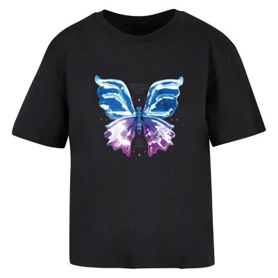 тениска,дамски,тениски,miss,tee,chromed,butterfly,short,sleeve,t,shirt,black