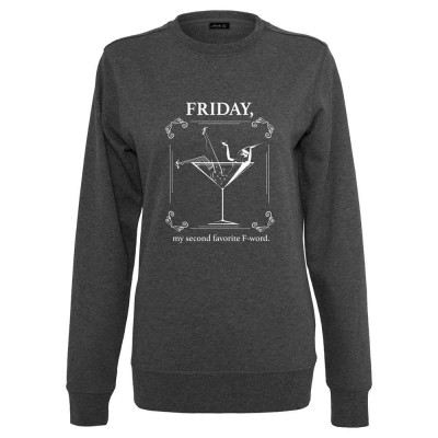 тениска,дамски,блузи,miss,tee,f,word,sweatshirt,grey,(charcoal)
