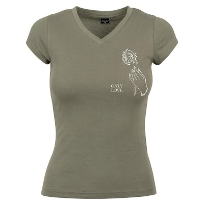 тениска,дамски,тениски,miss,tee,only,love,short,sleeve,t,shirt,olive,(green)
