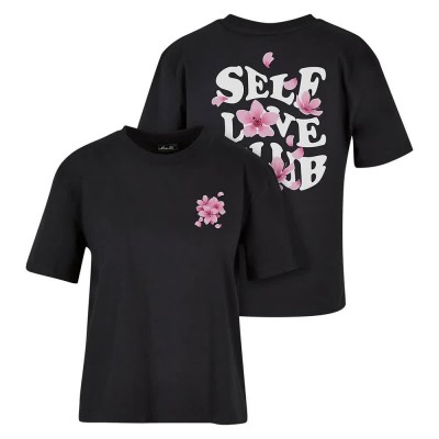 тениска,дамски,тениски,miss,tee,self,love,club,short,sleeve,t,shirt,black,(black)